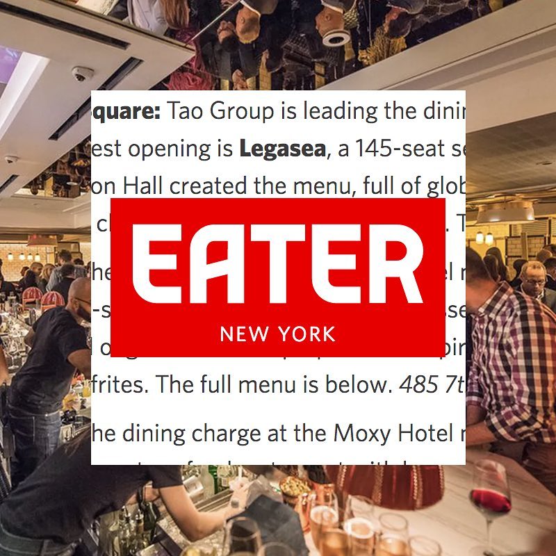"taogroup is leading the dining charge at the moxyhotels near Times