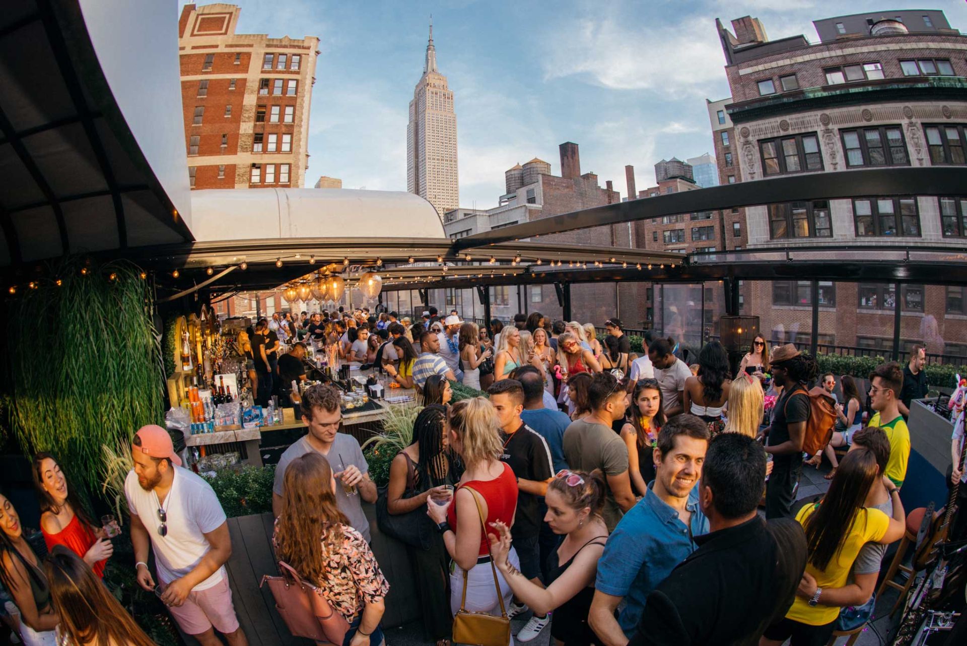 Magic Rooftop Bar Magic Hour Rooftop Bar and Lounge at Moxy Times Square
